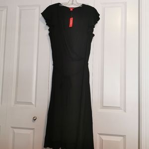 NWT! Joe Fresh Black Surplice Midi Dress